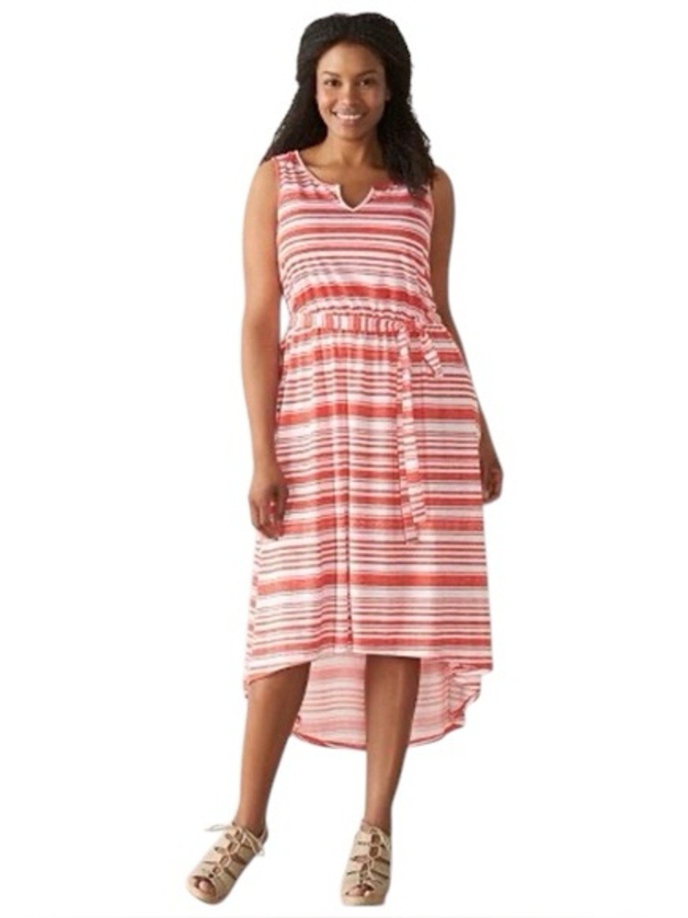 . NWT Sonoma striped high low dress